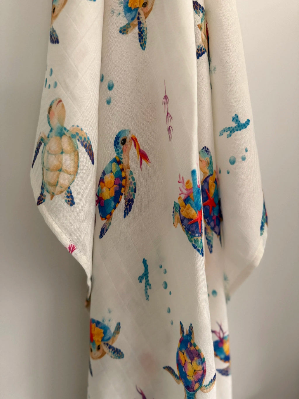 Turtle Oceana Muslin Swaddle Blanket