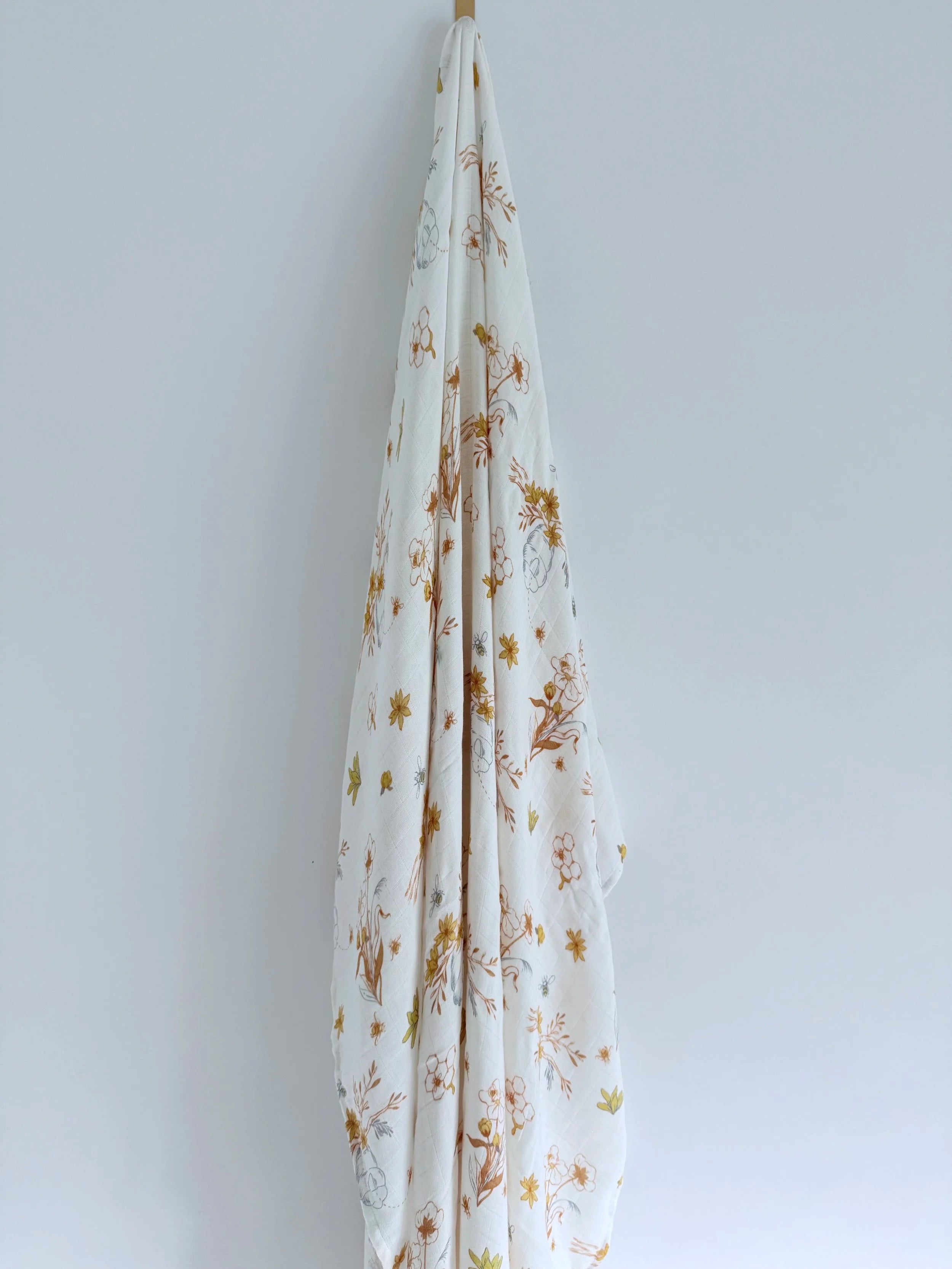 Blossom Bee Muslin Swaddle Blanket